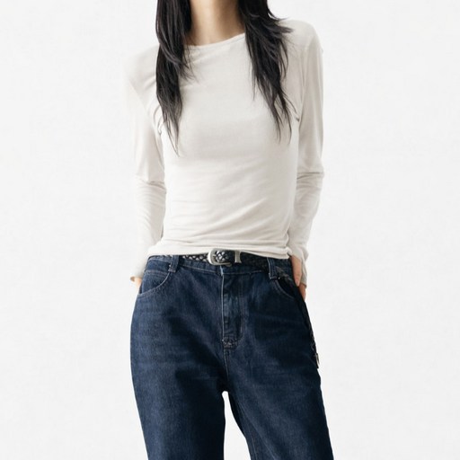 다미타니 국내제작 핑거홀 스판 레이온 긴팔 티셔츠 OCZ0972