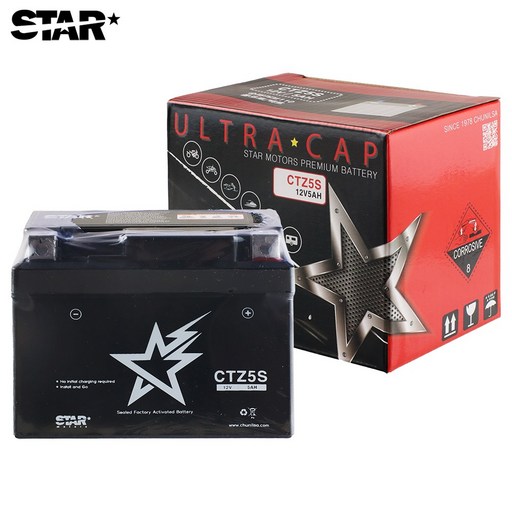 스타모터스 오토바이 배터리 CTZ5S (12V5AH) 슈퍼커브 올코트 택트