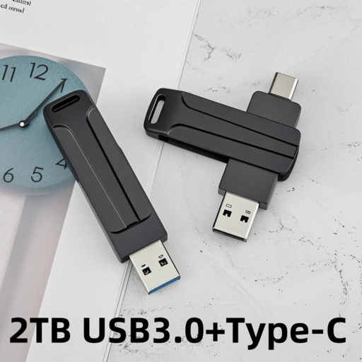 [초고속] USB 3.0 2TB 대용량 메모리 Type-C 호환 휴대폰과 PC