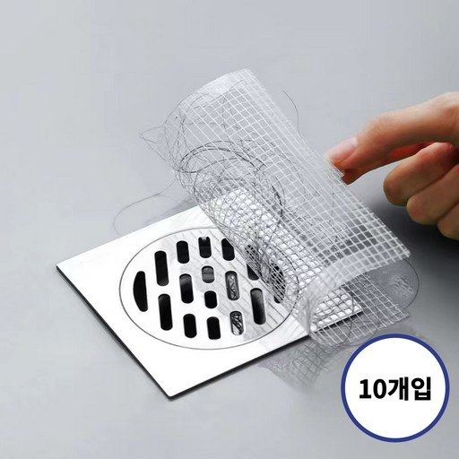 자취섬 욕실 배수구 머리카락 거름망 스티커형