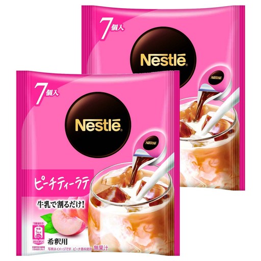 네슬레 피치 티 라테 포션 7개입 2봉 총 14개