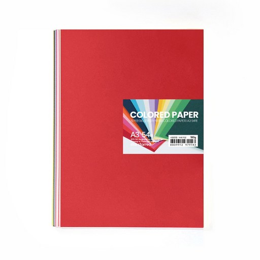 star starred 두꺼운(180g) 18컬러 색지(18 Colored Thick Paper)