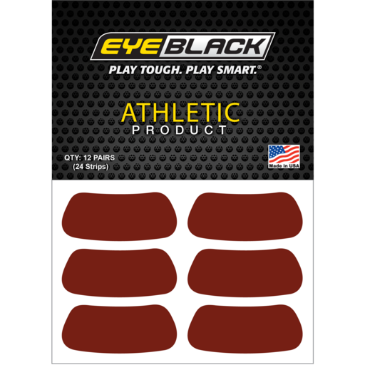 EYEBLACK Maroon 마룬 컬러 아이블랙 12 pair (24개) 적갈색 아이패치 스티커