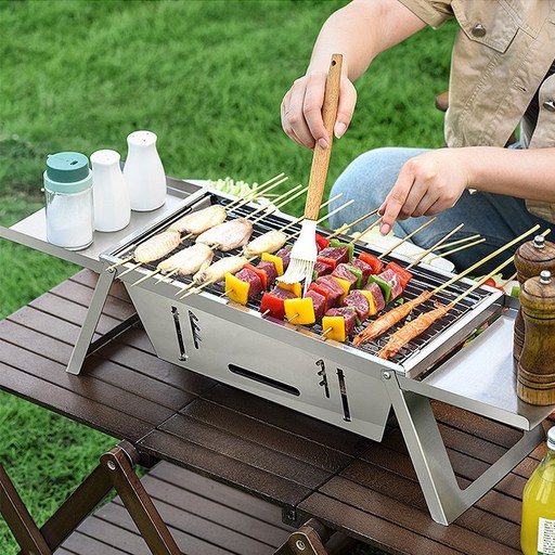Shipshape 스테인리스 바비큐 거치대 BBQ 야외 캠핑 구이대 버너스탠드 간이 접이식 그릴스탠드