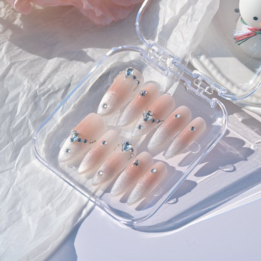 떨샵 수제네일팁 네일 y2k 네일팁 셀프 키치네일 핑크네일 보석네일