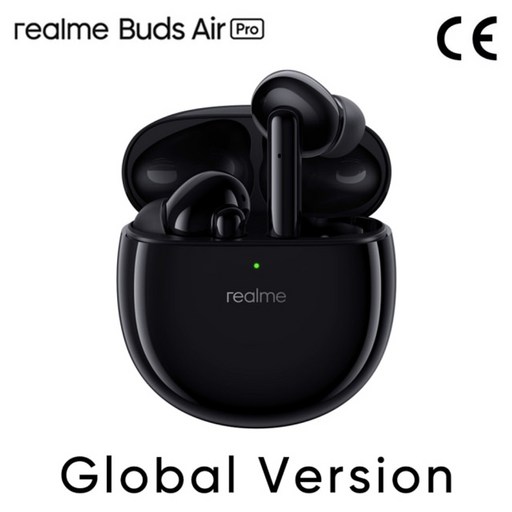 Realme Buds Air Pro TWS 이어폰 이어 버드 ANC ENC 액티브 소음 제거 25h베이스 부스트 재생 블루투스 무선 헤드폰, 록 블랙