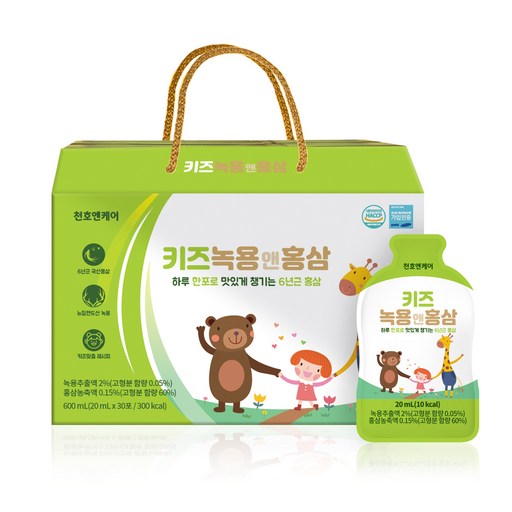 천호엔케어 어린이 유아 키즈 녹용 홍삼 30포