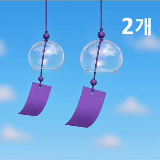 후우링 무등 풍경종 유리종 일본 현관종 유리풍경