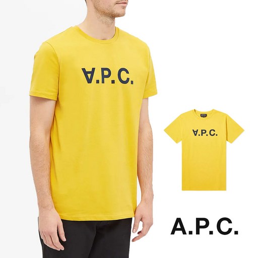 아페쎄 APC VPC 로고 반팔 티셔츠 옐로우