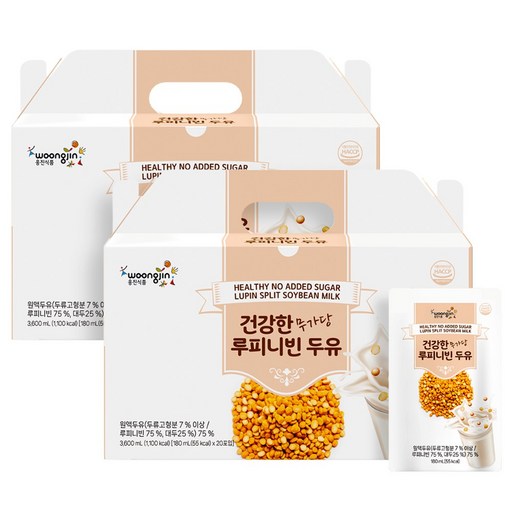 웅진 건강한 무가당 루피니빈 두유 고단백 식사대용