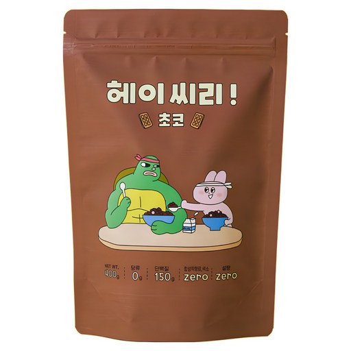 [3SET] 헤이씨리! 무설탕 프로틴 시리얼 400g x 3개 단백질 식단 그래놀라 대용량 초코x초코x초코