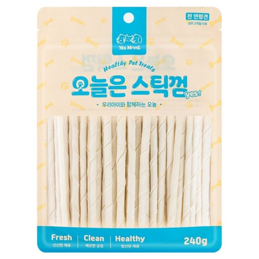 예스몽 강아지 오늘은 스틱껌, 소가죽, 240g, 1개