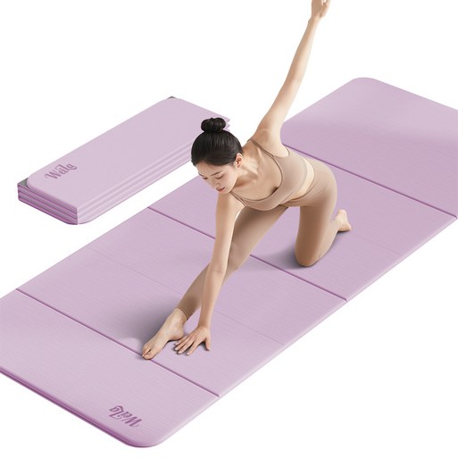 접이식 요가매트 두꺼운 TPE 10mm 층간소음 실내 운동매트, 1개, 퍼플  그레이