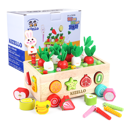 키젤로 유아 소근육 발달 당근채취 과일농장 자동차 도형끼우기