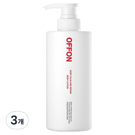 오프온 킵 캄 앤드 리페어 바디로션, 500ml, 3개