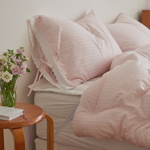 마틸라 리틀슬리피 60수 아사 순면 레이스 차렵이불  베개커버 세트