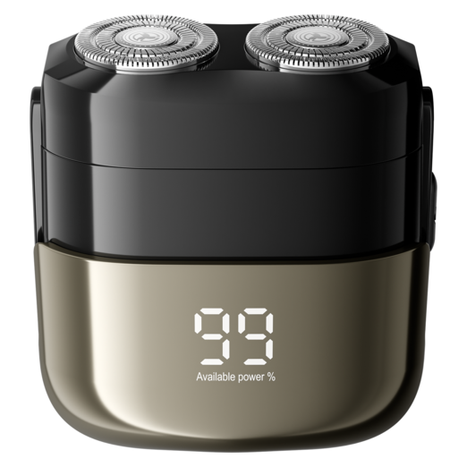 Purevia 휴대용 더블헤드 전기면도기 미니 전동 면도기 남자 여행용 충전식 생활방수