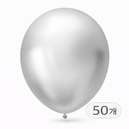 브로키 메탈풍선 12인치 50p 펄풍선 크롬풍선 데코 파티용품