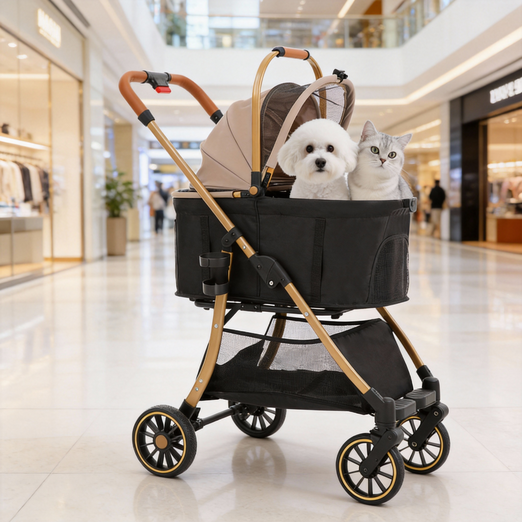 TRAIL TAIL 강아지 유모차 퀵폴딩 디럭스 강아지유모차 개모차 고양이유모차