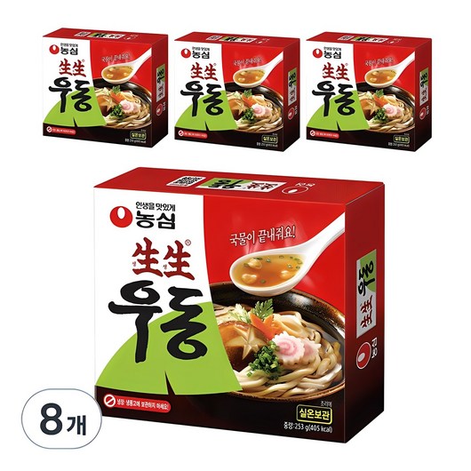 생생우동, 253g, 8개 진라면순한맛