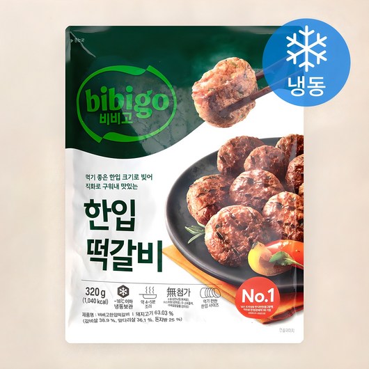 비비고 한입 떡갈비 (냉동), 320g, 1개 냉동식품