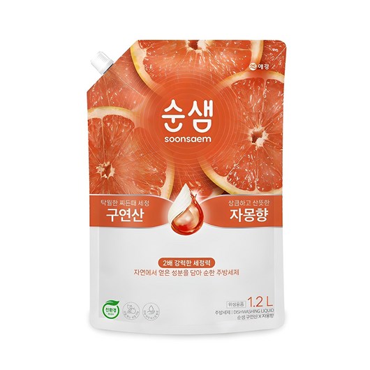 순샘 구연산 주방세제 자몽향, 1L, 1개