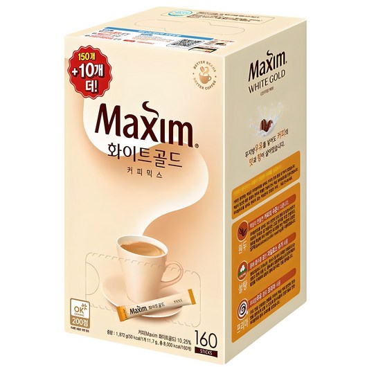 맥심 화이트 골드 커피믹스, 12g, 160개입, 1개