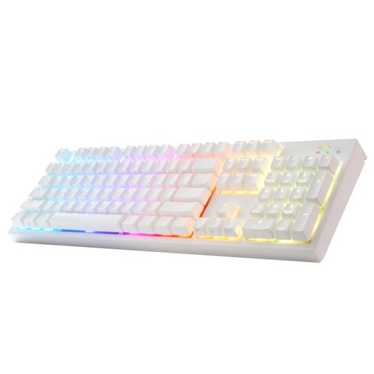 앱코 HACKER 방수 프리미엄 게이밍 유선 일반형 키보드 RGB PBT 45g, 화이트, K995P V3