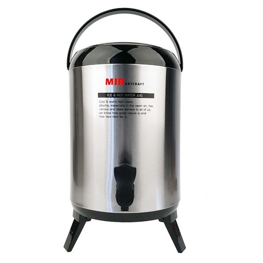 미르 보온보냉 워터저그 키퍼 MWJ-1000, 블랙그레이, 10L, 1개