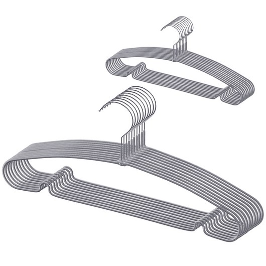 코멧 코팅 논슬립 옷걸이, 그레이, 20개
