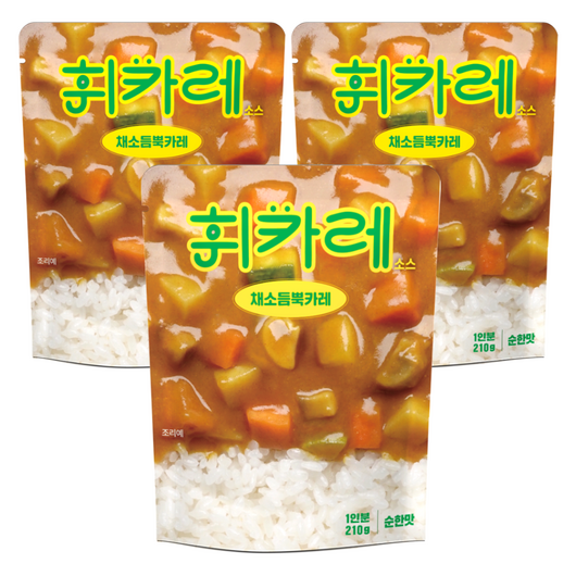 휘카레 채소듬뿍 순한맛, 3개, 210g