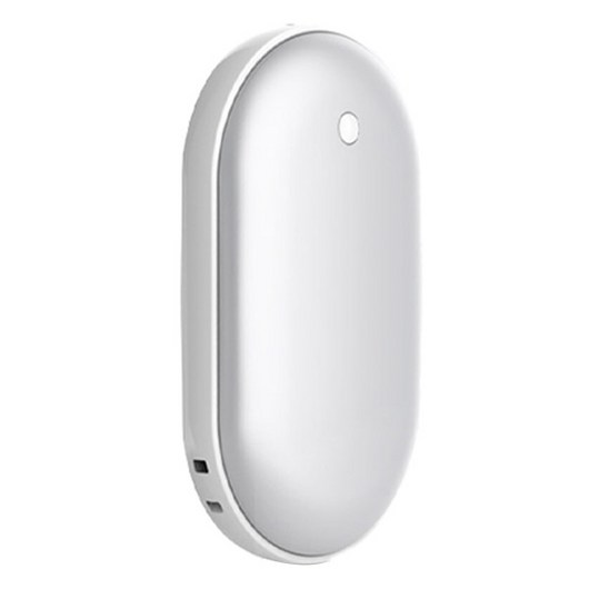 모즈온 충전식 손난로 보조배터리 5000mAh, USR-HW5000A, 실버, 2023년