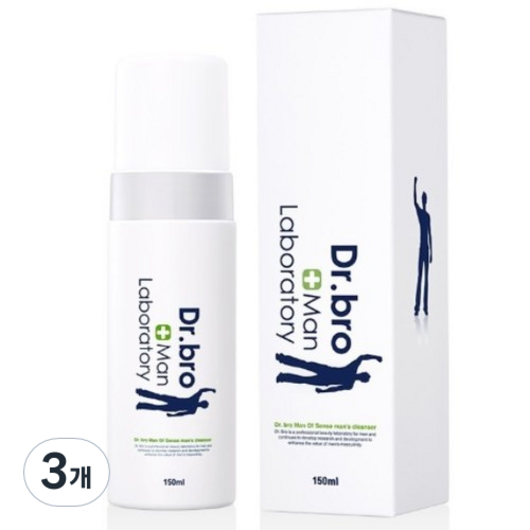 닥터브로 맨오브센스 남성청결제, 150ml, 3개