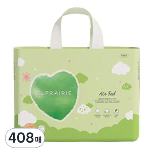 엘프레리 에어필 팬티형 기저귀 남여공용, 대형(L), 408매