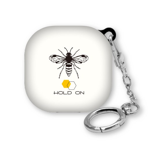 웨이브스튜디오 소울 디자인 갤럭시 버즈 2 / 프로 / 라이브 케이스, 모노크롬 Hold on