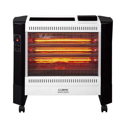 cuore 2 in 1 3단 카본히터 CH-33F, 화이트 + 블랙