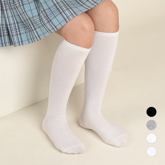 노디자인 학생용 무지 니삭스 3켤레 세트