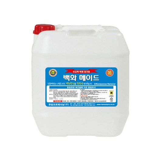 백화메이드 20kg 건물 외벽 석재 세정제 시멘트 백화 얼룩 석회 녹물 제거 목욕탕 청소, 1개