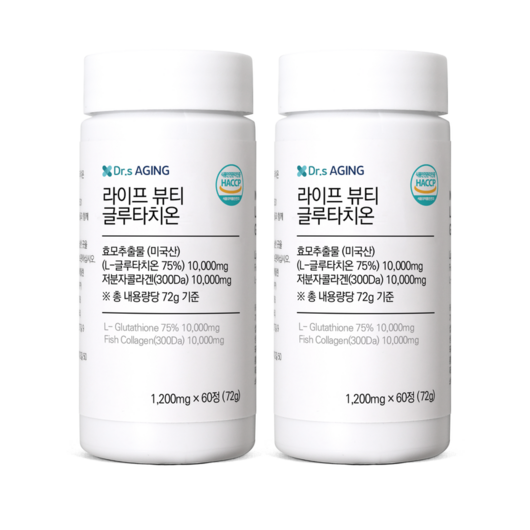 닥터스에이징 라이프 뷰티 글루타치온 1200mg, 2개, 60정_닥터스에이징 글루타치온으로 빛나는 피부 비밀 공유