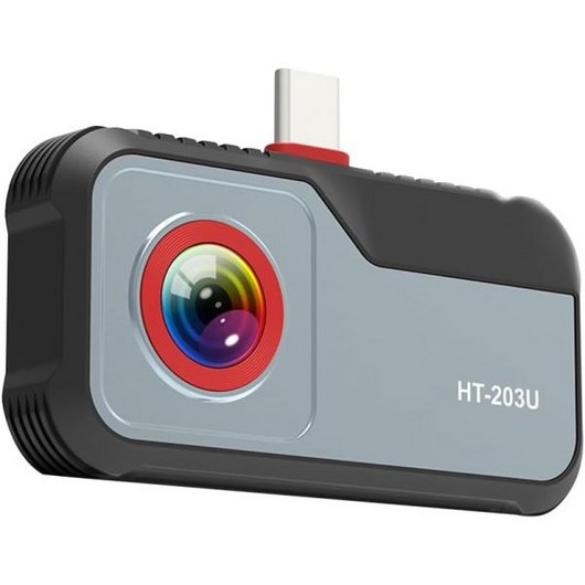 HT203U 256 192픽셀 휴대폰 온열 이미저 20℃ 550℃ 온도 측정 25Hz 적외선 카메라 디테일 향상 8컬러 팔레트 디자인 3언어, 1개