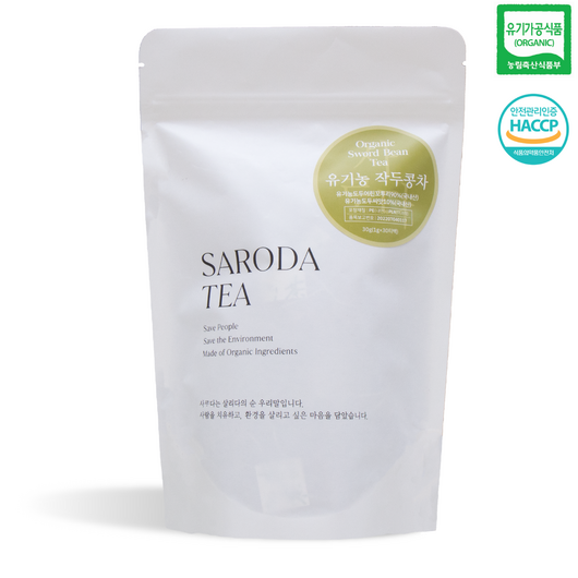 SARODA 사로다 유기농 작두콩차 삼각티백, 2개, 1g, 100개입