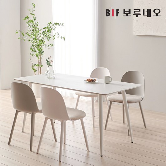 보루네오 헤린 하모니 포세린 사각 세라믹 식탁 세트 1400/1600/1800, 피아(그레이)
