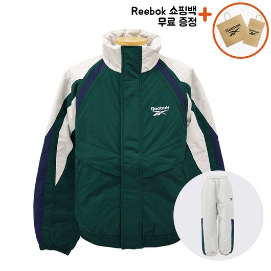 [백화점매장판] 리복 헤리티지 패딩 경량 자켓 점퍼 아우터 ppJ 그린 초록 REJU4FJ30E3