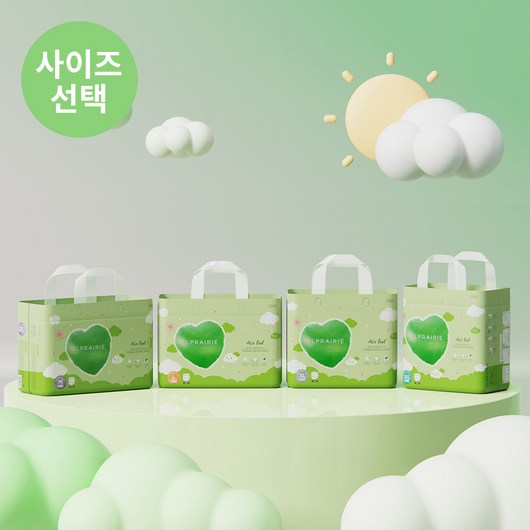 엘프레리 에어필 팬티 기저귀 1팩(사이즈선택), 점보형(2XL), 26매