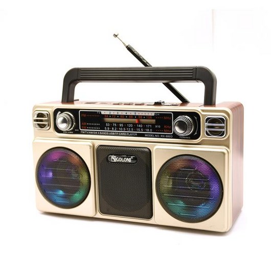 휴대용 AM/FSW 라디오 녹음기 스피커 레트로 카세트 야외 멀티 밴드 FM USB MP3, Khaki