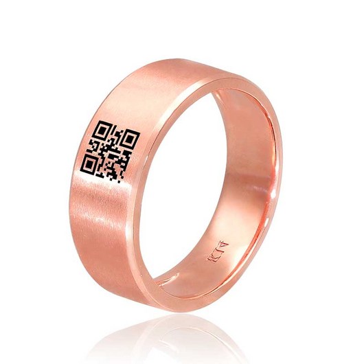 [큐알주얼리] QR002W_여성용 큐알반지 나만의 영상선물 QR주얼리 K14 / P / 4.66g