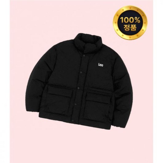 LEE 아웃포켓 미니멀 숏 다운 블랙