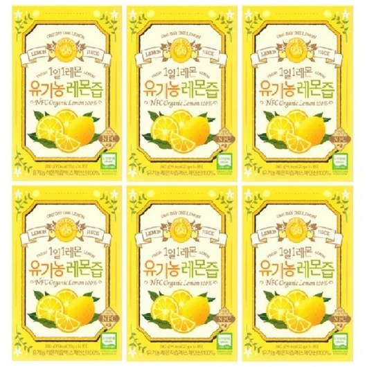 홀베리 100% 유기농 레몬즙 14포*6박스(84포), 280g, 6개