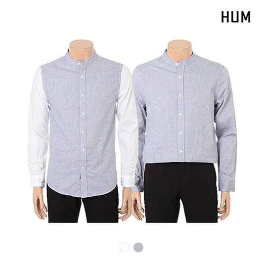 HUM 남 코튼 헨리넥 셔츠 H173M213A