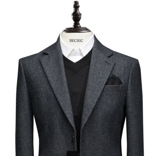 [ 남성용 ] 본퀄리티 헤링본 울 블레이저